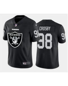 Men's Las Vegas Raiders #98 Maxx Crosby Black Team Big Logo Limited Stitched Jersey