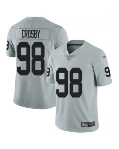 Men's Las Vegas Raiders #98 Maxx Crosby Grey Vapor Untouchable Limited Stitched Jersey