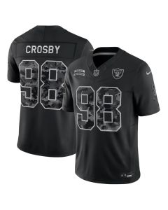 Men's Las Vegas Raiders #98 Maxx Crosby Nike Black 2026 Salute to Service Vapor F.U.S.E. Limited Jersey