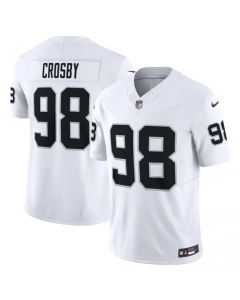 Men's Las Vegas Raiders #98 Maxx Crosby White 2023 F.U.S.E Vapor Untouchable Stitched Football Jersey
