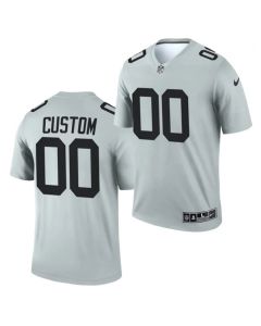 Men's Las Vegas Raiders ACTIVE PLAYER Custom 2021 Gray Inverted Legend Stitched Jersey