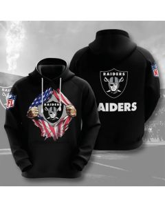 Men's Las Vegas Raiders Black 3D Trending T-Shirt Hoodie