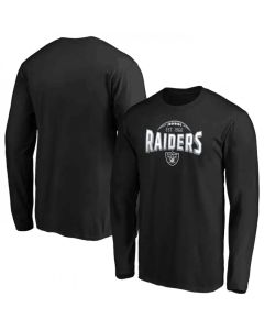 Men's Las Vegas Raiders Black Clamp Down Long Sleeve T-Shirt