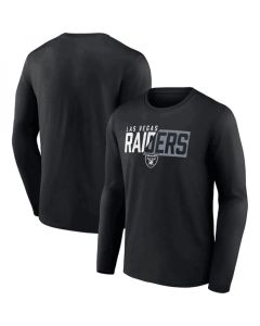 Men's Las Vegas Raiders Black One Two Long Sleeve T-Shirt
