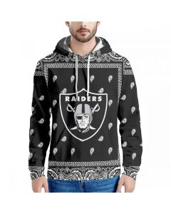 Men's Las Vegas Raiders Black Pullover Hoodie (Black)
