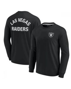 Men's Las Vegas Raiders Black Signature Unisex Super Soft Long Sleeve T-Shirt