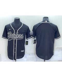 Men's Las Vegas Raiders Blank Black Cool Base Stitched Baseball Jersey