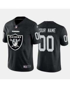 Men's Las Vegas Raiders Customized Black 2020 Team Big Logo Stitched Limited Jersey