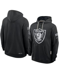 Men's Las Vegas Raiders Nike Black 2026 Salute to Service Sideline Dri-FIT Pullover Hoodie