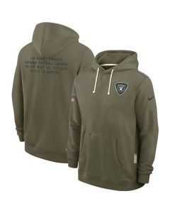 Men's Las Vegas Raiders Olive 2025 Salute to Service Pullover Hoodie (Olive)