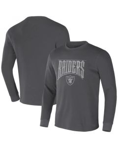 Men's Las Vegas Raiders X Darius Rucker Collection Charcoal Long Sleeve Thermal T-Shirt