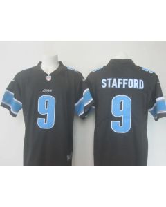 Men's Lions #9 Matthew Stafford Black Limited Rush Stitched NFL Jersey