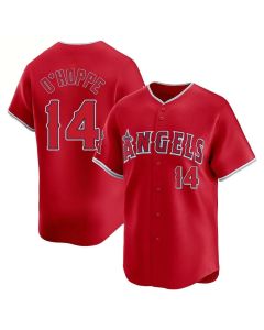 Men's Los Angeles Angels #14 Logan O'Hoppe Red Home Replica Jersey