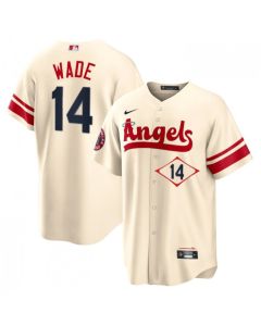 Men's Los Angeles Angels #14 Tyler Wade 2022 Cream City Connect Cool Base Stitched Jersey