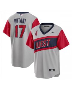 Men's Los Angeles Angels #17 Shohei Ohtani 2021 Little League Classic Road Cool Base Stitched Baseball Jersey
