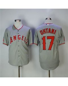 Men's Los Angeles Angels #17 Shohei Ohtani Gray Cool Base Stitched MLB Jersey