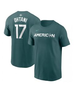 Men's Los Angeles Angels #17 Shohei Ohtani Teal 2023 All-star Name & Number T-Shirt