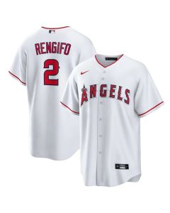 Men's Los Angeles Angels #2 Luis Rengifo White Home Replica Jersey (White)