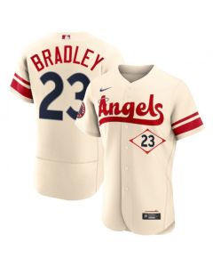 Men's Los Angeles Angels #23 Archie Bradley 2022 Cream City Connect Flex Base Stitched Jersey (Cream)