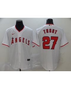 Men's Los Angeles Angels #27 Mike Trout 2020 White Cool Base Stitched MLB Jersey