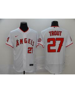 Men's Los Angeles Angels #27 Mike Trout 2020 White Flex Base Stitched MLB Jersey