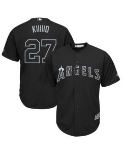 Men's Los Angeles Angels #27 Mike Trout "Kiiiiid" 2019 Players' Weekend Player Stitched MLB Jersey Stitched MLB Jersey