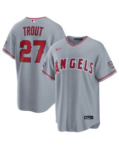 Men's Los Angeles Angels #27 Mike Trout Nike Gray 2026 All-Star Game Replica Jersey