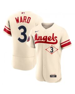 Men's Los Angeles Angels #3 Taylor Ward 2022 Cream City Connect Flex Base Stitched Jersey (Cream)