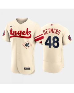 Men's Los Angeles Angels #48 Reid Detmers 2022 Cream City Connect Flex Base Stitched Jersey
