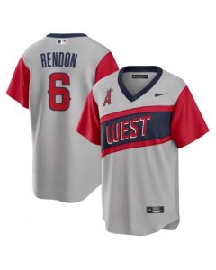 Men's Los Angeles Angels #6 Anthony Rendon 2021 Little League Classic Road Cool Base Stitched Baseball Jersey
