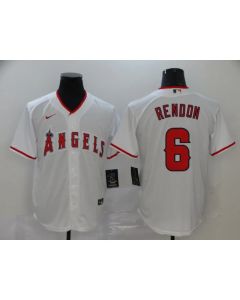 Men's Los Angeles Angels #6 Anthony Rendon White Cool Base Stitched MLB Jersey