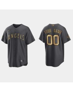 Men's Los Angeles Angels ACTIVE Player Custom 2022 All-star Charcoal Cool Base Stitched Jersey