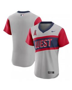 Men's Los Angeles Angels Blank 2021 Grey Little League Classic Road Flex Base Stitched MLB Jersey