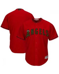 Men's Los Angeles Angels Blank Red 2018 Memorial Day Cool Base Stitched MLB Jersey