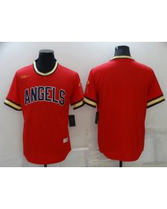 Men's Los Angeles Angels Blank Red Cool Base Stitched Jersey