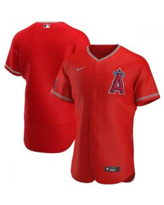 Men's Los Angeles Angels Blank Red Team Logo Flex Base Stitched Jersey