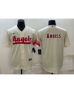 Men's Los Angeles Angels Cream City Connect Team Big Logo Cool Base Stitched Jersey