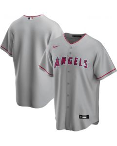 Men's Los Angeles Angels Grey Cool Base Stitched Jersey