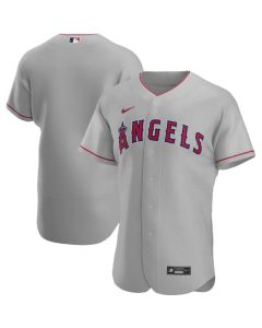 Men's Los Angeles Angels Grey Flex Base Stitched Jersey