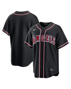 Men's Los Angeles Angels Nike Fashion Replica Black Out Jersey (Black)