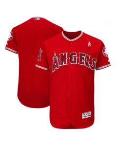 Men's Los Angeles Angels Red 2018 Mother's Day Flexbase Stitched MLB Jersey
