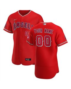 Men's Los Angeles Angels Red Customized Stitched MLB Jersey