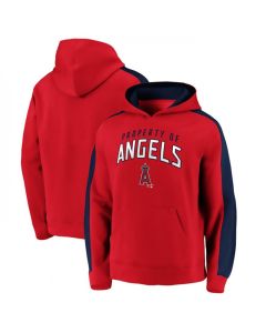 Men's Los Angeles Angels Red Game Time Arch Pullover Hoodie