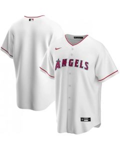 Men's Los Angeles Angels White Cool Base Stitched Jersey