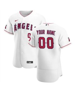 Men's Los Angeles Angels White Customized Stitched MLB Jersey