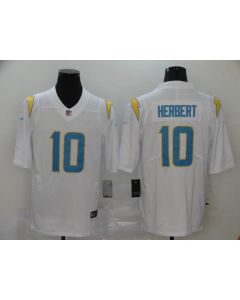 Men's Los Angeles Chargers #10 Justin Herbert 2020 White Vapor Stitched NFL Jersey