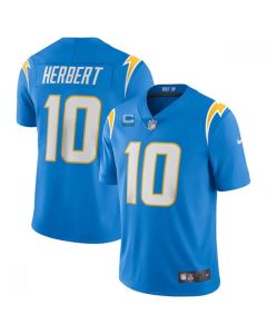 Men's Los Angeles Chargers #10 Justin Herbert 2022 Blue With 2-star C Patch Vapor Untouchable Limited Stitched Jersey