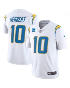 Men's Los Angeles Chargers #10 Justin Herbert 2022 White With 2-star C Patch Vapor Untouchable Limited Stitched Jersey