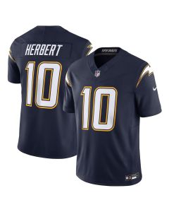 Men's Los Angeles Chargers #10 Justin Herbert Navy Alternate Super Chargers Vapor F.U.S.E. Limited Jersey (Navy)