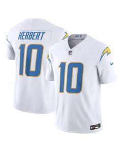 Men's Los Angeles Chargers #10 Justin Herbert White Vapor F.U.S.E. Limited Jersey